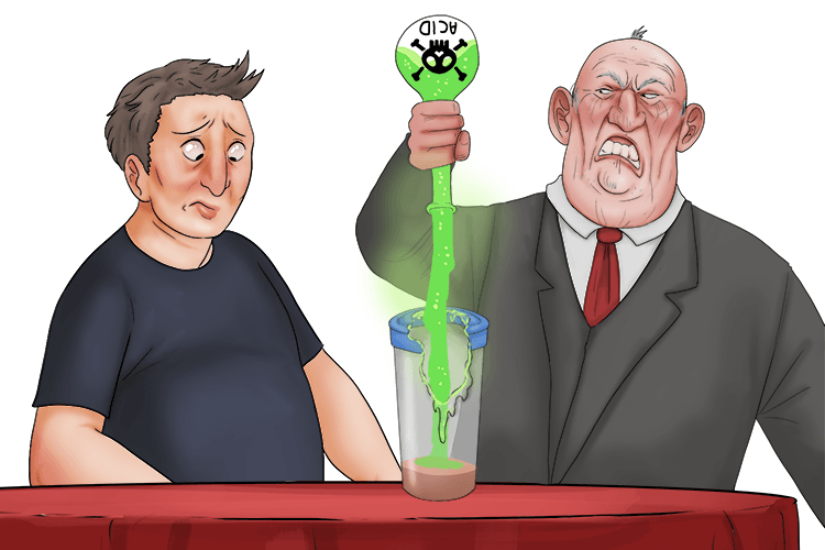 A mean old man poured acid (amino acid) on my protein drink.